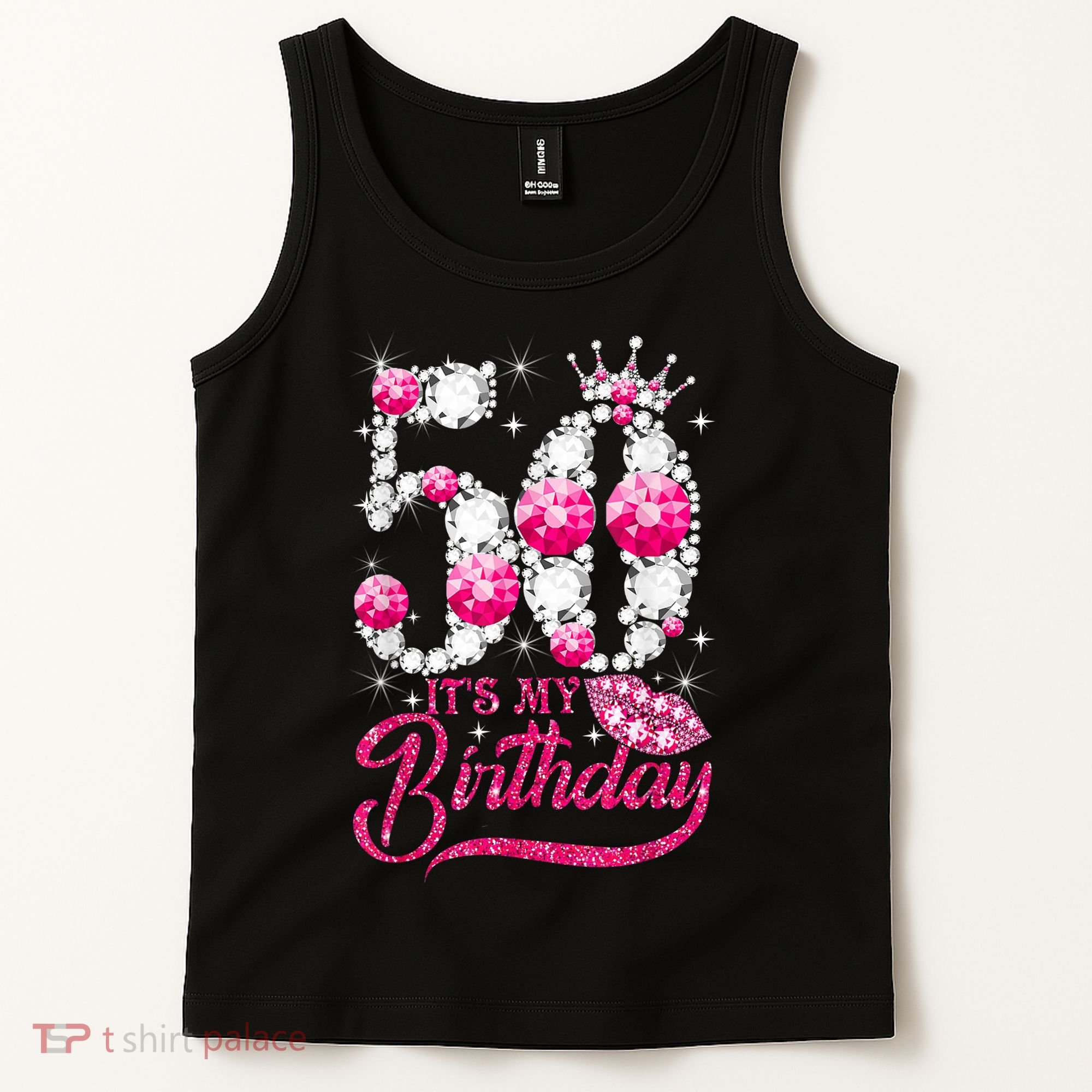 It's My 50th Birthday Queen 50 Years Old Shoes Crown Diamond Tank Top