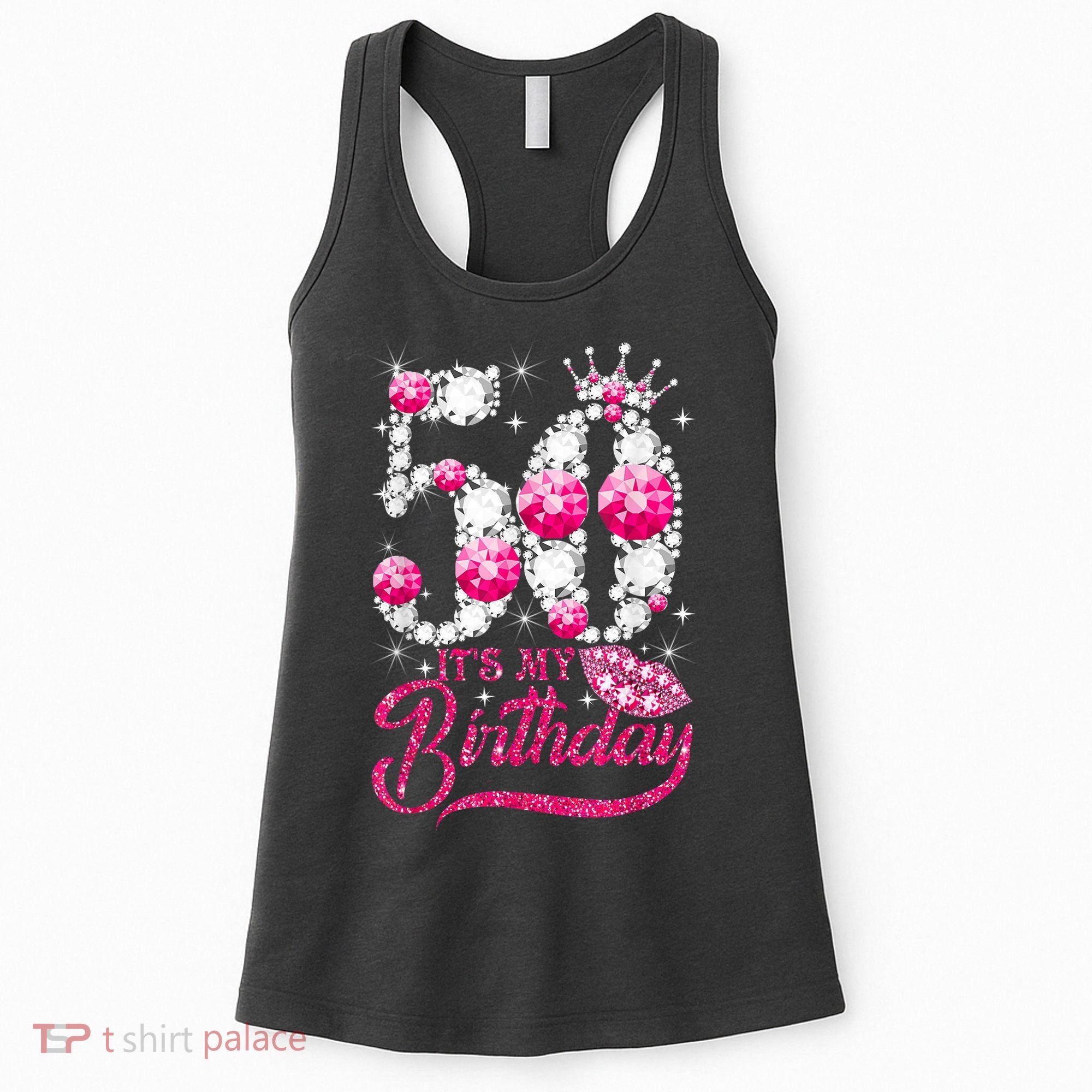 It's My 50th Birthday Queen 50 Years Old Shoes Crown Diamond Women's Tank Top