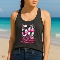 It's My 50th Birthday Queen 50 Years Old Shoes Crown Diamond Women's Tank Top thumb 2