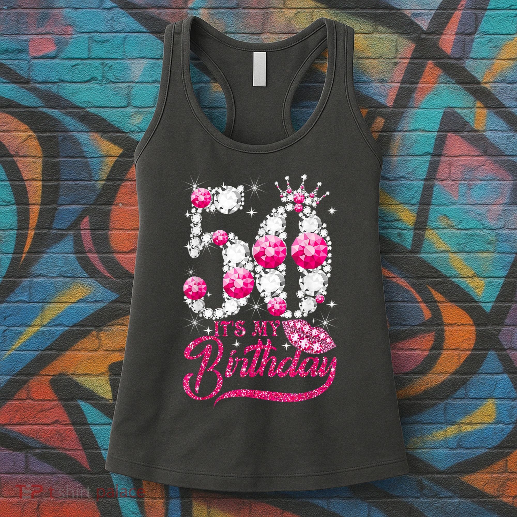It's My 50th Birthday Queen 50 Years Old Shoes Crown Diamond Women's Tank Top