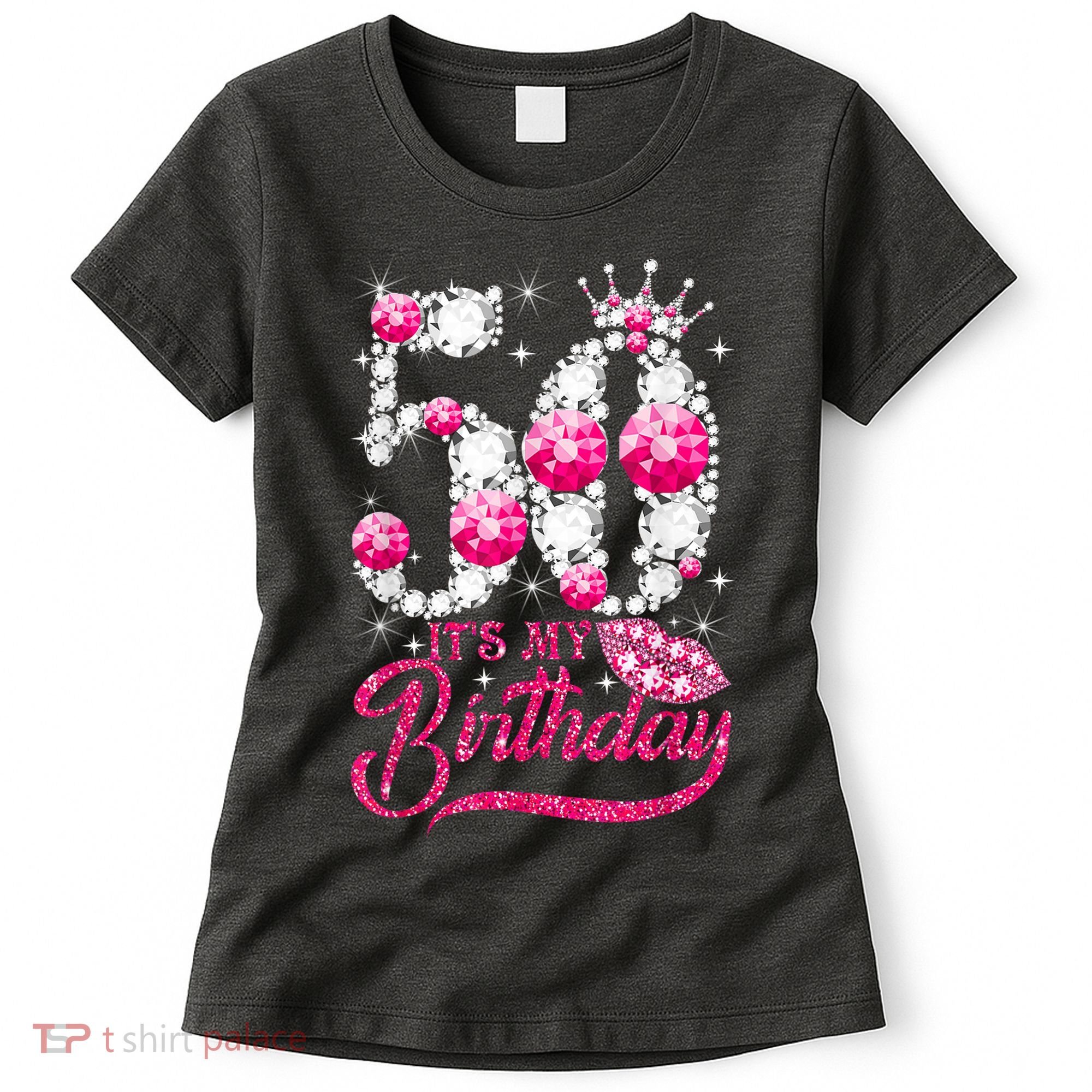It's My 50th Birthday Queen 50 Years Old Shoes Crown Diamond Women's T-Shirt