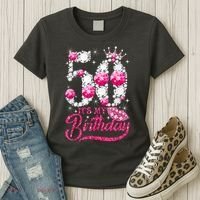 It's My 50th Birthday Queen 50 Years Old Shoes Crown Diamond Women's T-Shirt thumb 3