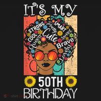 It's My 50th Birthday African American Black Woman 50 Years Women's Hoodie thumb 2
