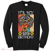 It's My 50th Birthday African American Black Woman 50 Years Tall Sweatshirt thumb 0