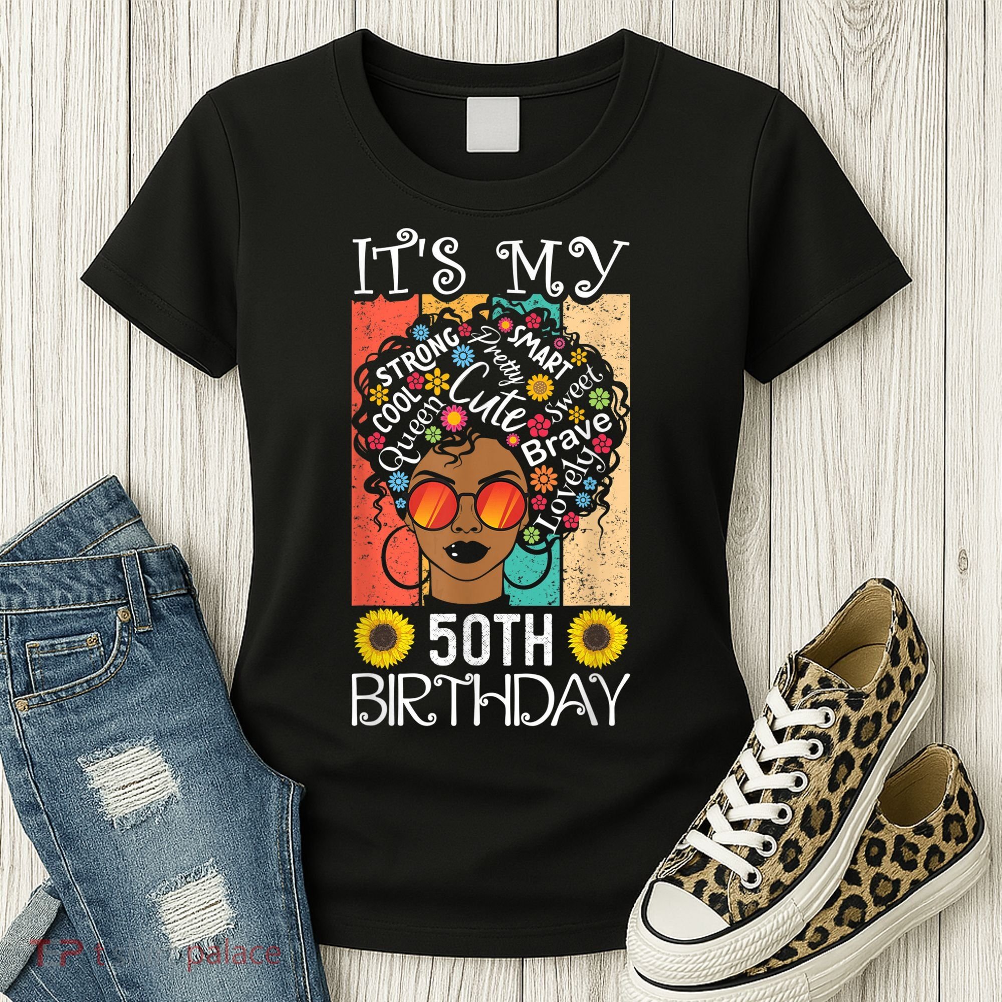 It's My 50th Birthday African American Black Woman 50 Years Women's T-Shirt