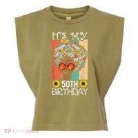 It's My 50th Birthday African American Black Woman 50 Years Garment-Dyed Women's Muscle Tee thumb 0