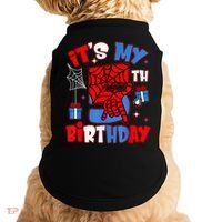 It'S My 5th Birthday Spider Theme Party Boy Birthday Present Doggie Tank thumb 0