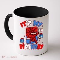 It'S My 5th Birthday Spider Theme Party Boy Birthday Present Coffee Mug thumb 0