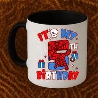 It'S My 5th Birthday Spider Theme Party Boy Birthday Present Coffee Mug thumb 2