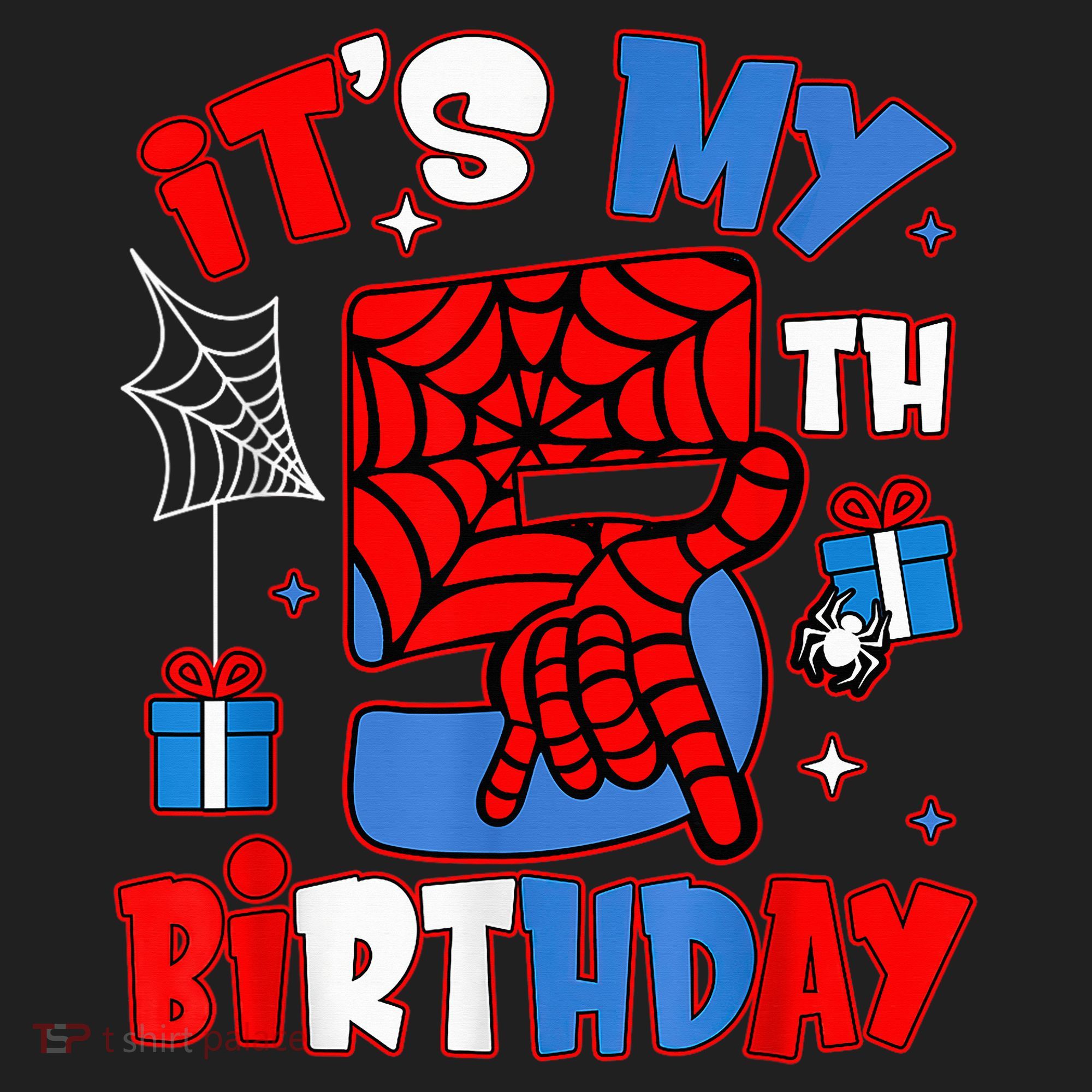 It'S My 5th Birthday Spider Theme Party Boy Birthday Present Beanie