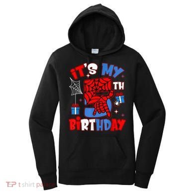 It'S My 5th Birthday Spider Theme Party Boy Birthday Present Women's Hoodie