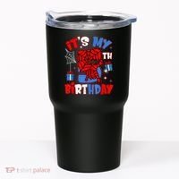 It'S My 5th Birthday Spider Theme Party Boy Birthday Present Tumbler thumb 0