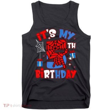 It'S My 5th Birthday Spider Theme Party Boy Birthday Present Tank Top