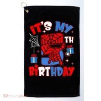 It'S My 5th Birthday Spider Theme Party Boy Birthday Present Golf Towel thumb 0