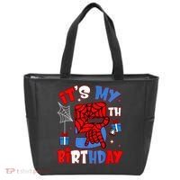 It'S My 5th Birthday Spider Theme Party Boy Birthday Present Tote Bag thumb 0