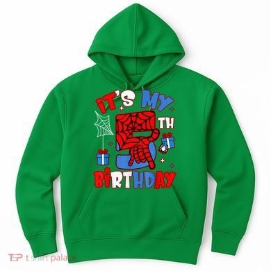 It'S My 5th Birthday Spider Theme Party Boy Birthday Present Hoodie