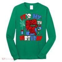 It'S My 5th Birthday Spider Theme Party Boy Birthday Present Long Sleeve Shirt thumb 0