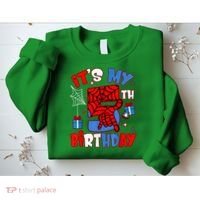 It'S My 5th Birthday Spider Theme Party Boy Birthday Present Sweatshirt thumb 2