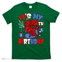 It'S My 5th Birthday Spider Theme Party Boy Birthday Present T-Shirt thumb 0