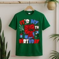 It'S My 5th Birthday Spider Theme Party Boy Birthday Present T-Shirt thumb 2
