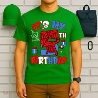 It'S My 5th Birthday Spider Theme Party Boy Birthday Present T-Shirt thumb 6