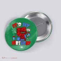 It'S My 5th Birthday Spider Theme Party Boy Birthday Present Button thumb 0