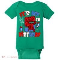 It'S My 5th Birthday Spider Theme Party Boy Birthday Present Baby Bodysuit thumb 0