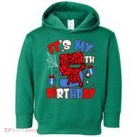 It'S My 5th Birthday Spider Theme Party Boy Birthday Present Toddler Hoodie thumb 0