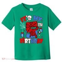 It'S My 5th Birthday Spider Theme Party Boy Birthday Present Toddler T-Shirt thumb 0