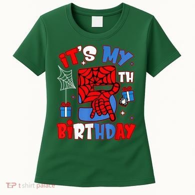 It'S My 5th Birthday Spider Theme Party Boy Birthday Present Women's T-Shirt