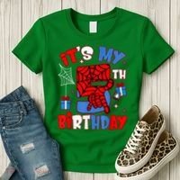 It'S My 5th Birthday Spider Theme Party Boy Birthday Present Women's T-Shirt thumb 3