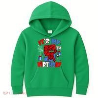 It'S My 5th Birthday Spider Theme Party Boy Birthday Present Kids Hoodie thumb 0