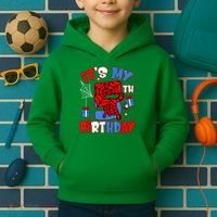 It'S My 5th Birthday Spider Theme Party Boy Birthday Present Kids Hoodie thumb 2