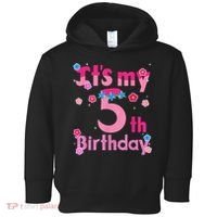It'S My 5th Birthday Troll Family Party Decorations Toddler Hoodie thumb 0