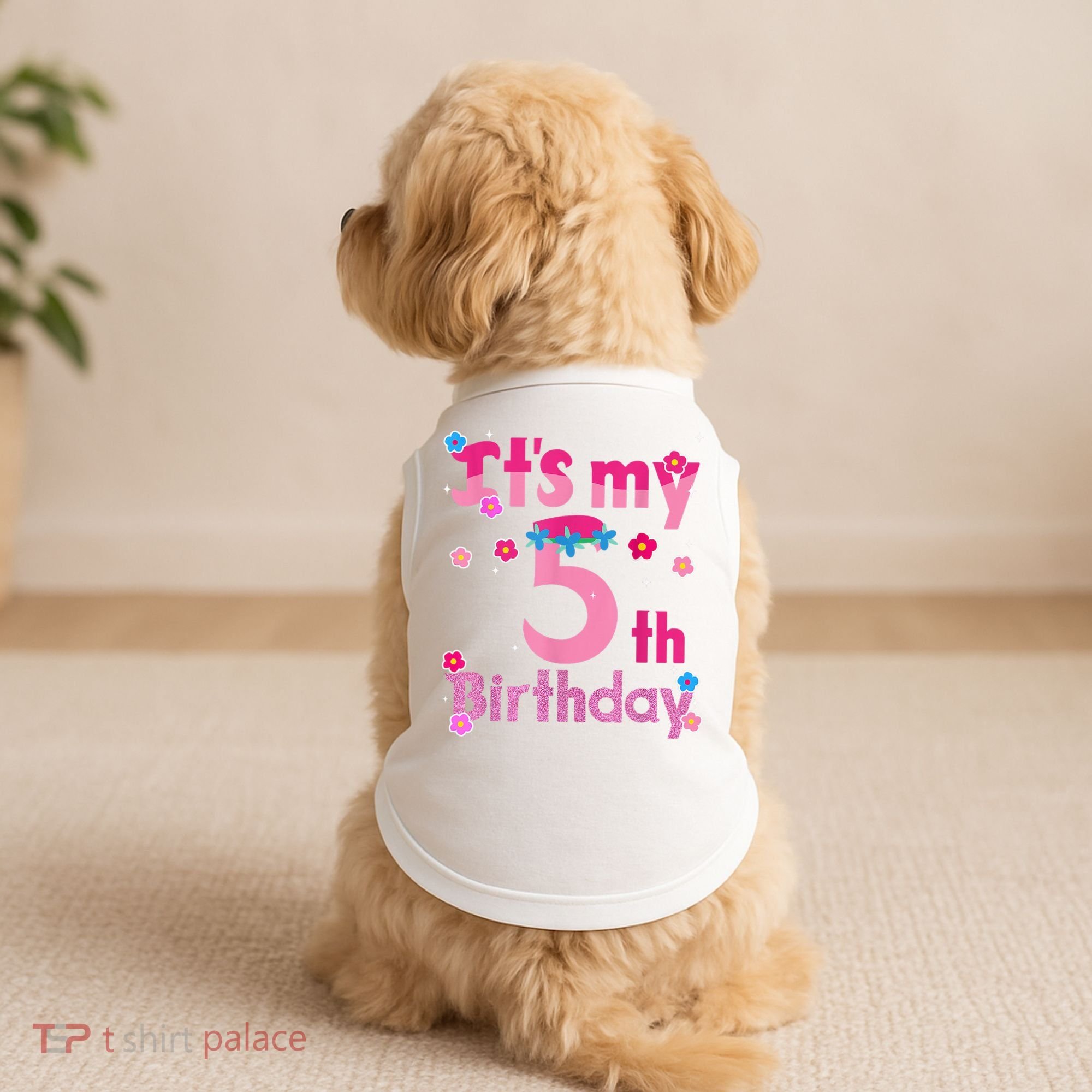 It'S My 5th Birthday Troll Family Party Decorations Doggie Tank
