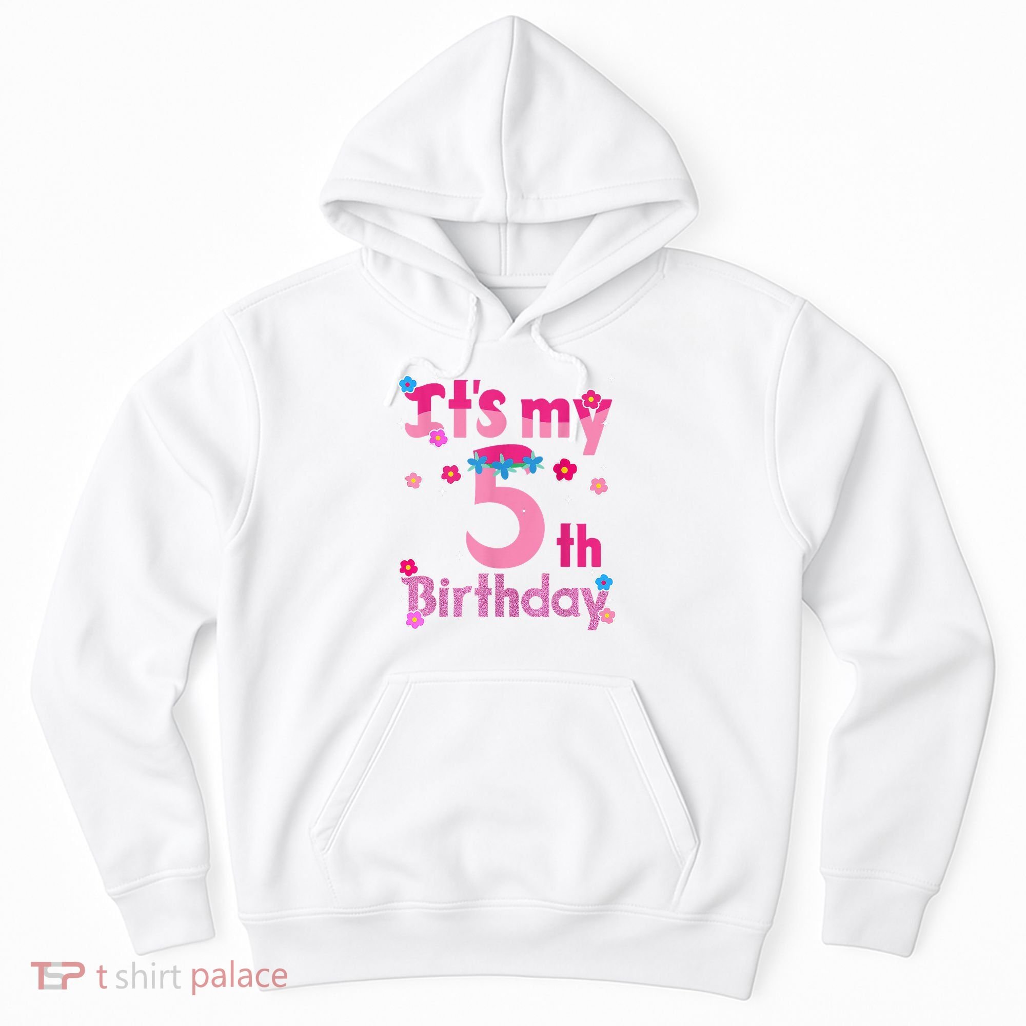 It'S My 5th Birthday Troll Family Party Decorations Hoodie