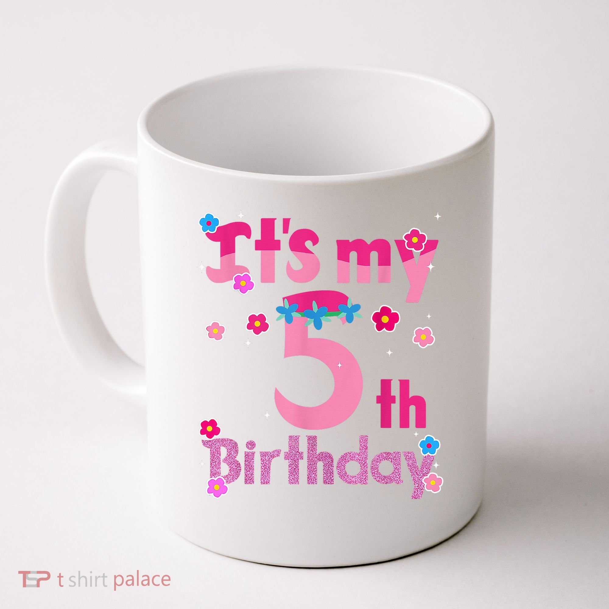It'S My 5th Birthday Troll Family Party Decorations Coffee Mug
