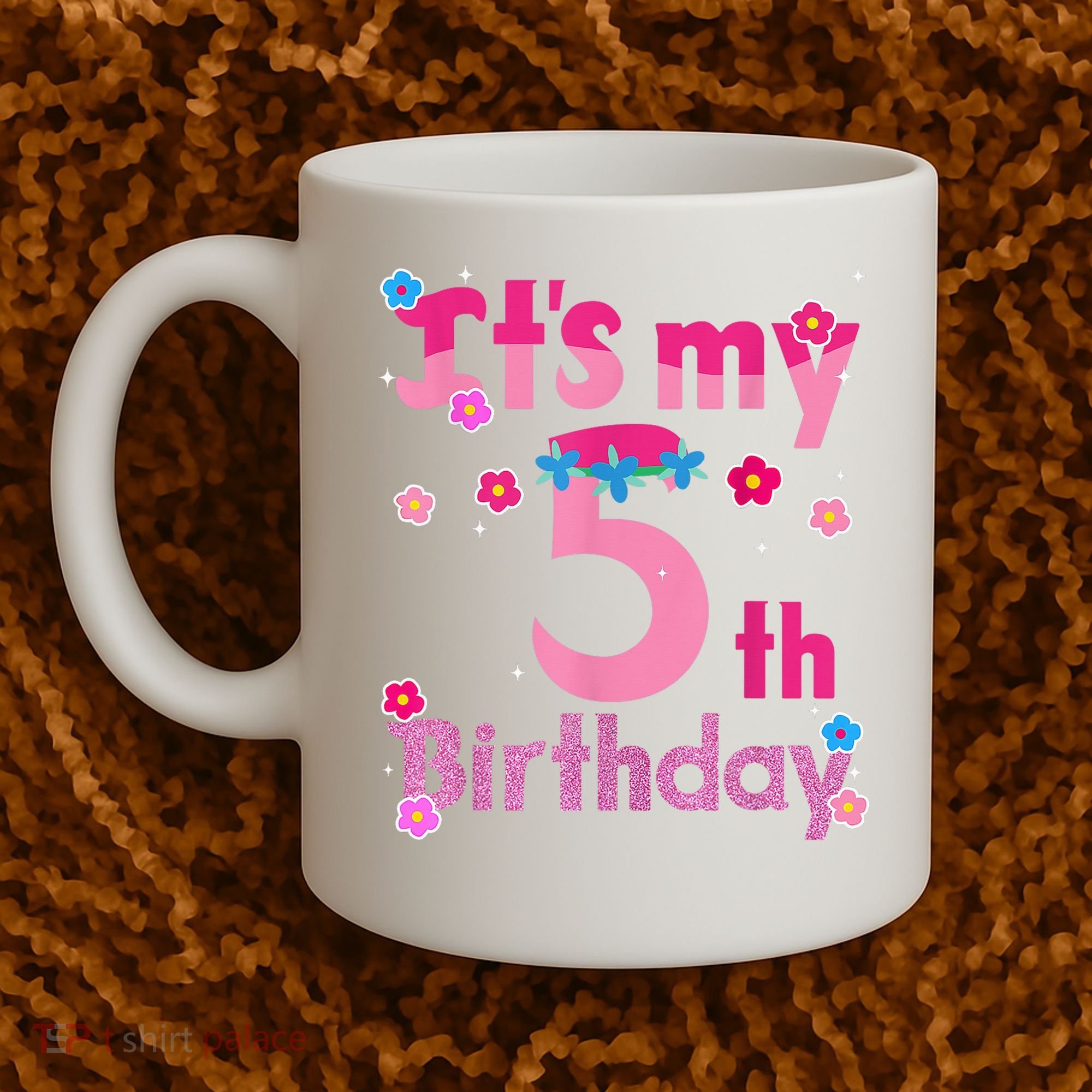 It'S My 5th Birthday Troll Family Party Decorations Coffee Mug