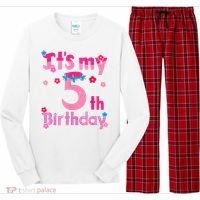 It'S My 5th Birthday Troll Family Party Decorations Long Sleeve Pajama Set thumb 0