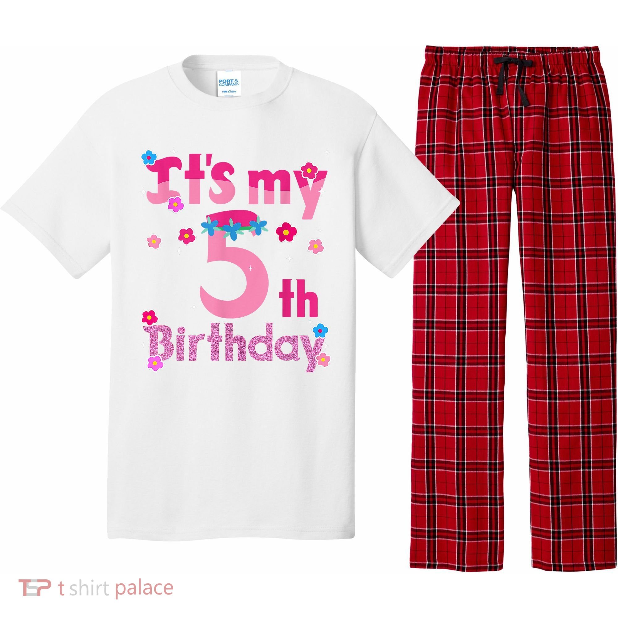 It'S My 5th Birthday Troll Family Party Decorations Pajama Set