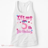 It'S My 5th Birthday Troll Family Party Decorations Women's Tank Top thumb 0