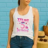 It'S My 5th Birthday Troll Family Party Decorations Women's Tank Top thumb 2