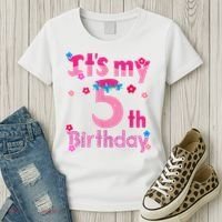 It'S My 5th Birthday Troll Family Party Decorations Women's T-Shirt thumb 3