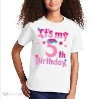 It'S My 5th Birthday Troll Family Party Decorations Kids T-Shirt thumb 2