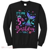 Its My 5th Birthday Mermaid Theme Party 5 Yrs Old Sweatshirt thumb 0