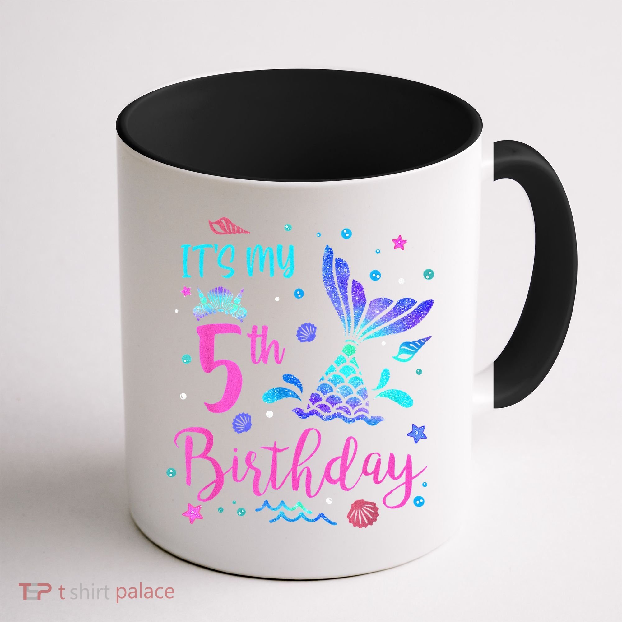 Its My 5th Birthday Mermaid Theme Party 5 Yrs Old Coffee Mug