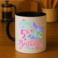 Its My 5th Birthday Mermaid Theme Party 5 Yrs Old Coffee Mug thumb 4
