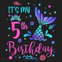 Its My 5th Birthday Mermaid Theme Party 5 Yrs Old Beanie thumb 2