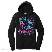 Its My 5th Birthday Mermaid Theme Party 5 Yrs Old Women's Hoodie thumb 0