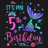 Its My 5th Birthday Mermaid Theme Party 5 Yrs Old Women's Hoodie thumb 2